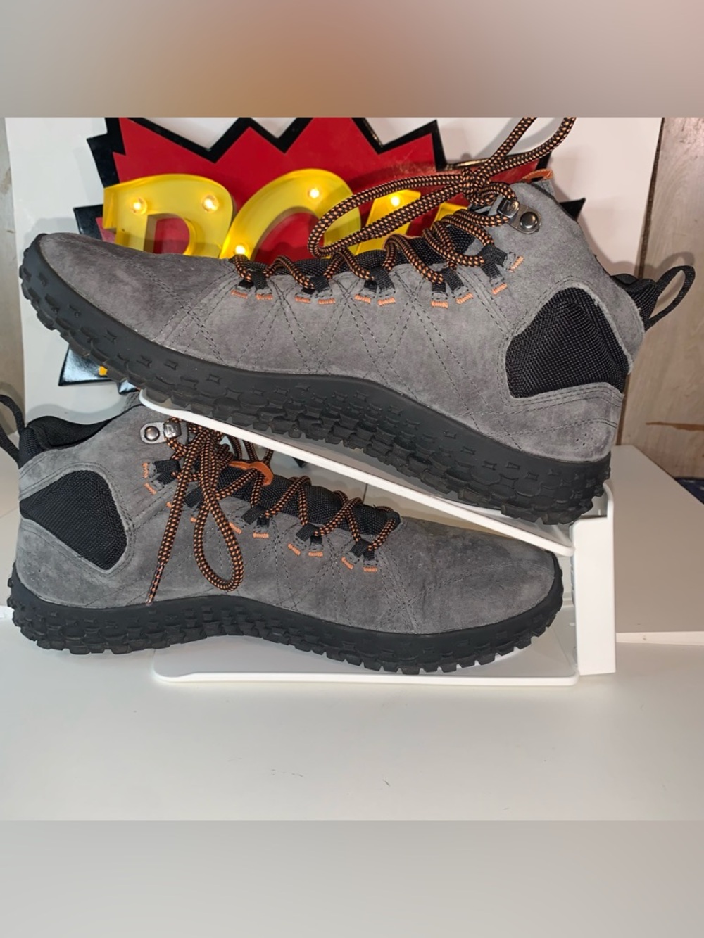 Merrell Grey Barefoot Waterproof Athletic Shoes Boots Mens 13 Used No Box - Picture 4 of 8